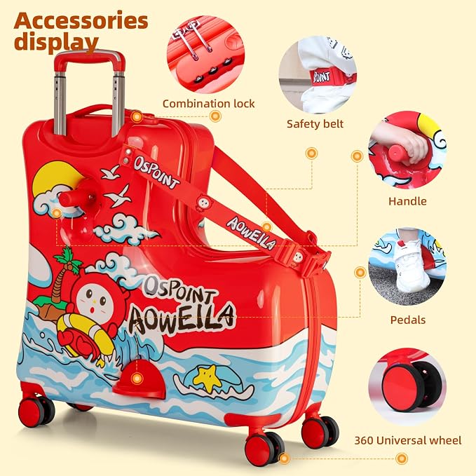 Kids' Lightweight Ride on Luggage - Image 5