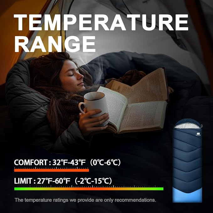 Sleeping Bags for Adults Cold Weather, Waterproof, Lightweight Sleeping Bag for - Image 4
