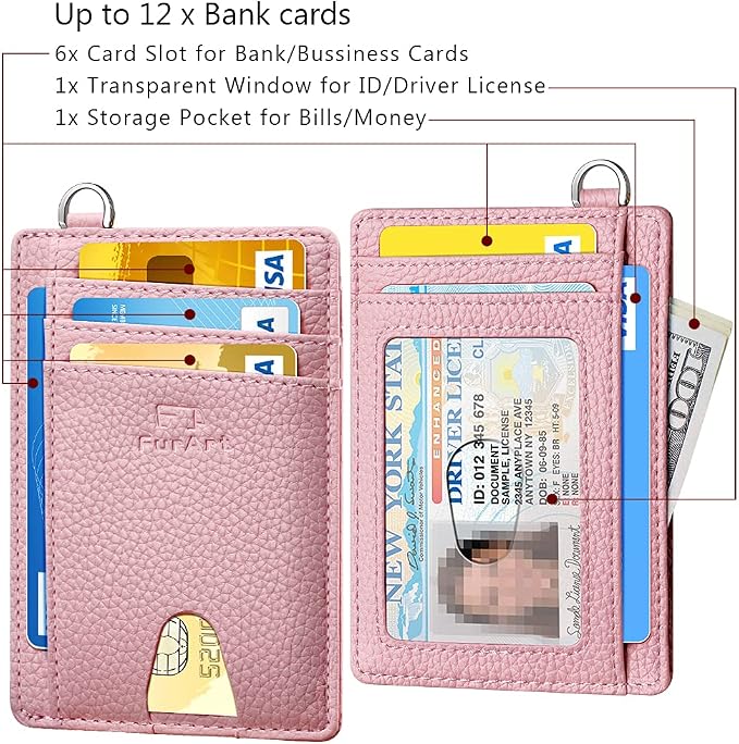 FurArt Slim Minimalist Wallet, Front Pocket Wallets, RFID Blocking, Credit Card - Image 6