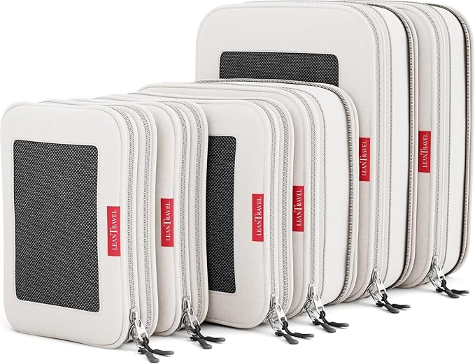 Compression Packing Cubes for Travel Organizers by LeanTravel
