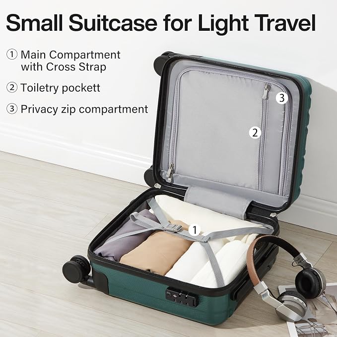 Hanke 14 Inch Underseat Carry On Luggage - Image 6