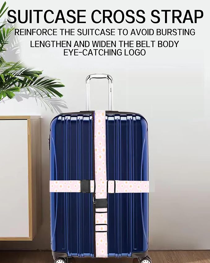 Luggage Straps for Suitcases, Adjustable Travel Belt, Durable Wide Luggage Strap - Image 5