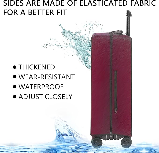 Transparent PVC Suitcase Cover, No Disassembly Required Clear Luggage Protector - Image 3