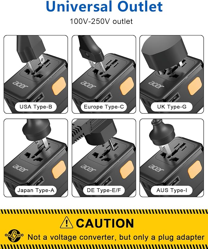 Acer 45W GaN Universal Travel Plug Adapter - Image 3