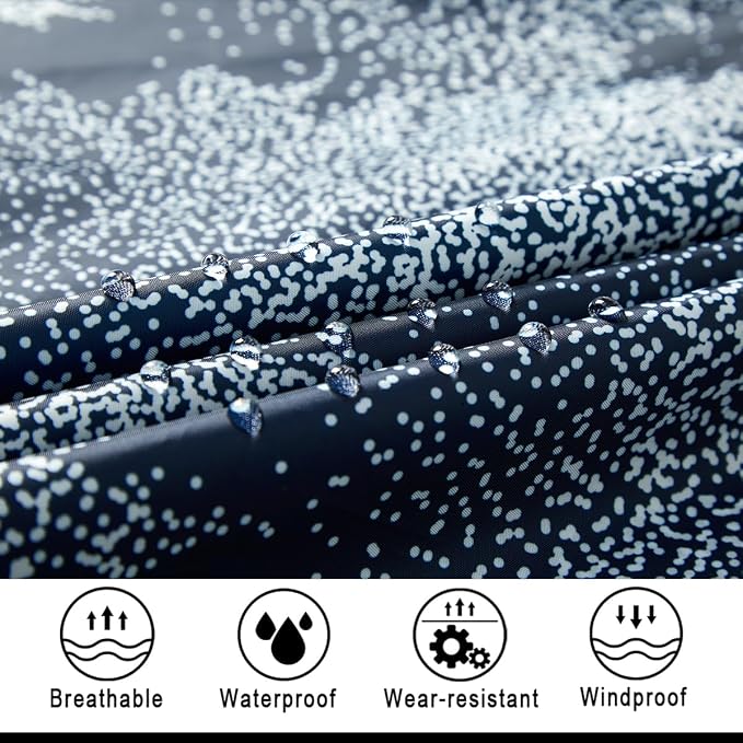salamra Hooded Rain Poncho Waterproof Raincoat Jacket - Image 4