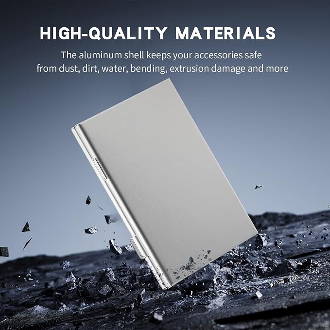 Aluminum SD Card Case, 18Slots Ultrathin SD Card Holder, Memory Card Storage - Image 5