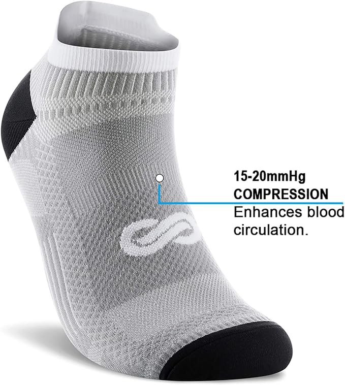 PAPLUS Ankle Compression Sock for Men and Women 2/4/6 Pairs, Low Cut - Image 2