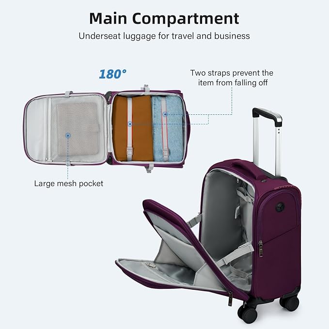 16 Inch Underseat Carry On Luggage - Image 8