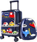 iPlay, iLearn Airplane Kids Luggage, Boys Carry On Suitcase, Toddler Rolling by iPlayiLearnLLC