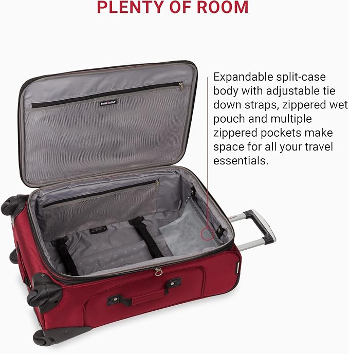 SwissGear Sion Softside Expandable Luggage, Checked-Medium 25-Inch - Image 5