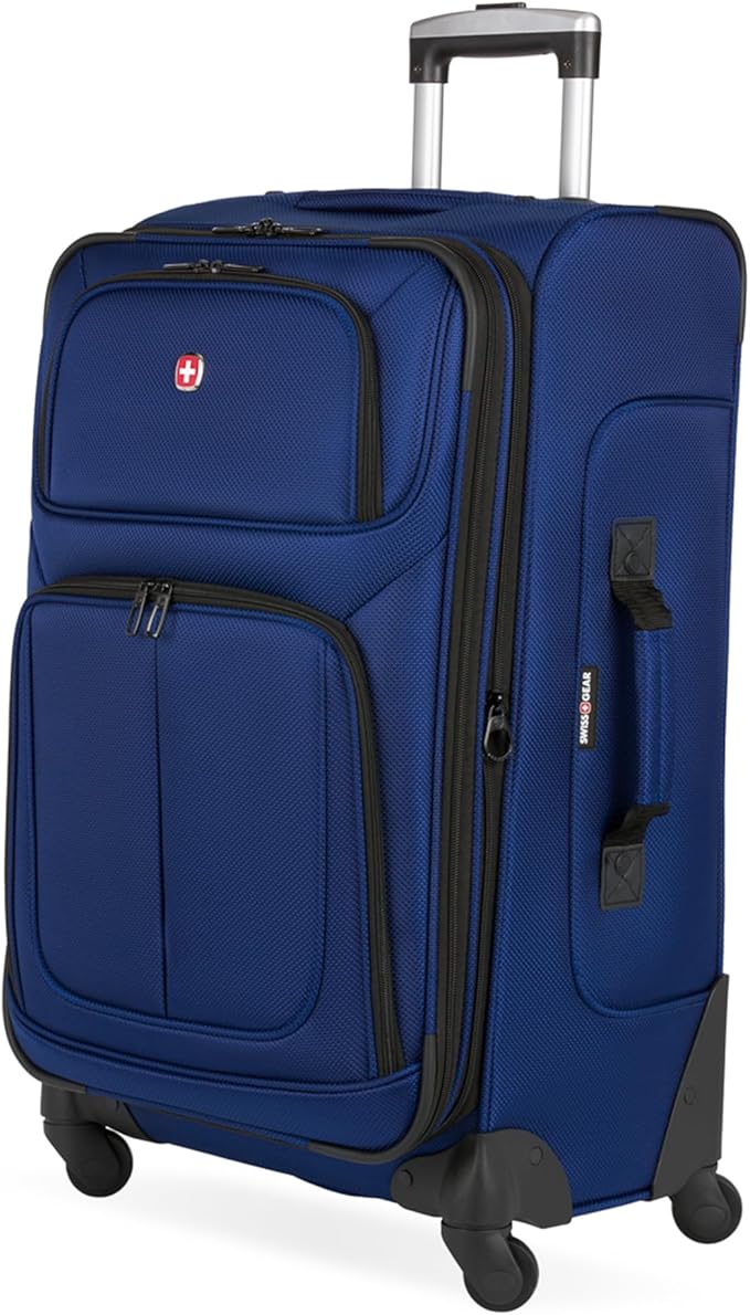 SwissGear Sion Softside Expandable Luggage, Checked-Medium 25-Inch by SwissGear