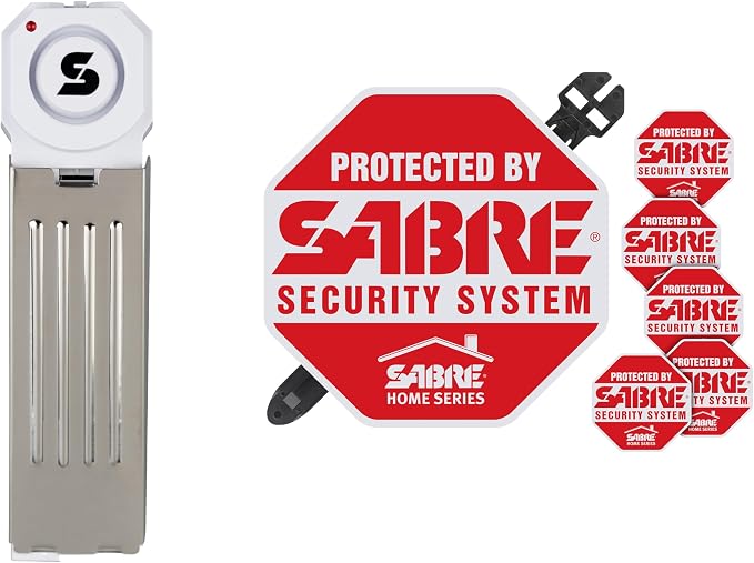 SABRE 120 dB Wedge Door Stop Security Alarm, Extremely Loud Wireless Siren by SABRE