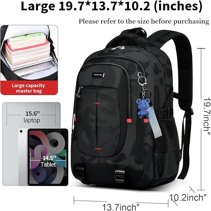 schoolbags for Middle school and high school student，high-capacity camo - Image 3