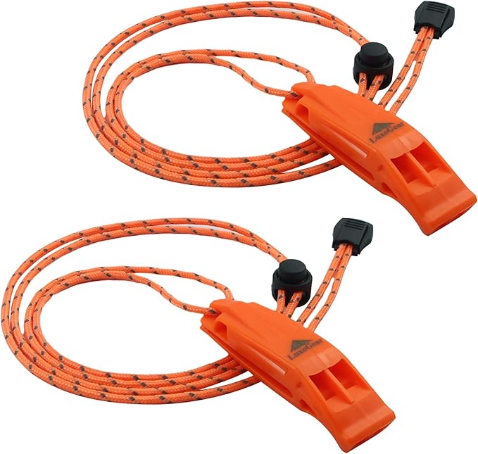 Emergency Whistles with Lanyard Safety Whistle Survival Shrill Loud Blast by Unknown