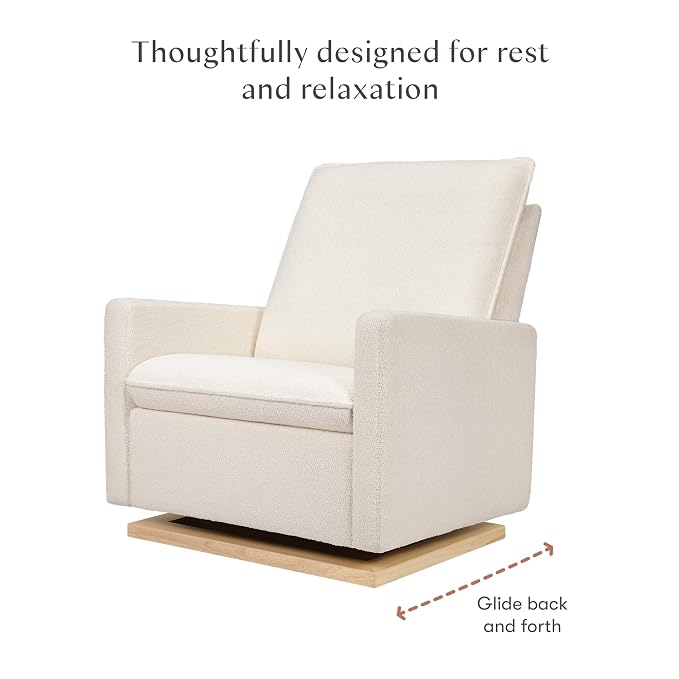 babyletto Cali Pillowback Chair and a Half Glider in Chantilly Fleece - Image 5