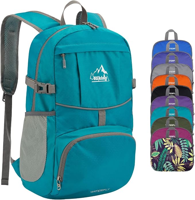 WATERFLY Hiking Foldable Daypack Backpack: 25L Ultra Lightweight Packable by Waterfly