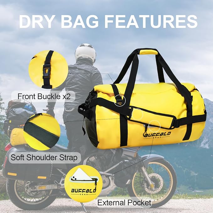 Buffalo Gear Waterproof Duffle Bag 40L 60L 80L Roll-top Dry Bag Heavy Duty - Image 4