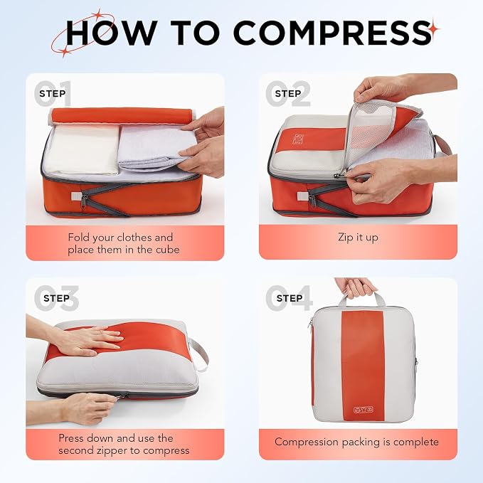 10 Set Compression Packing Cubes - Image 3
