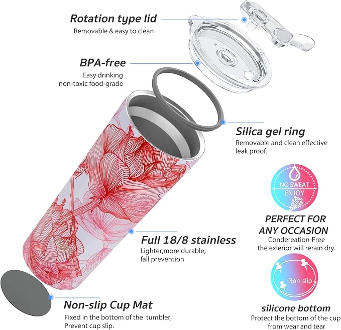 THILY Tumbler Stainless Steel Coffee Cup 26 oz Triple-Insulated Travel Mug - Image 4