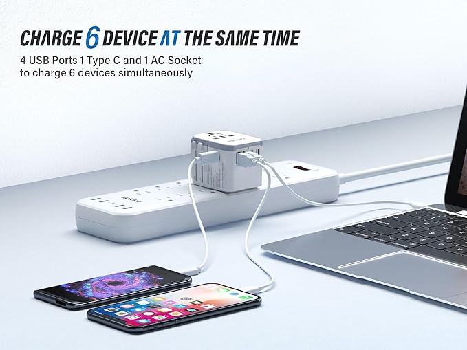 EPICKA Universal Travel Adapter, European Travel Plug Adapter - Image 2
