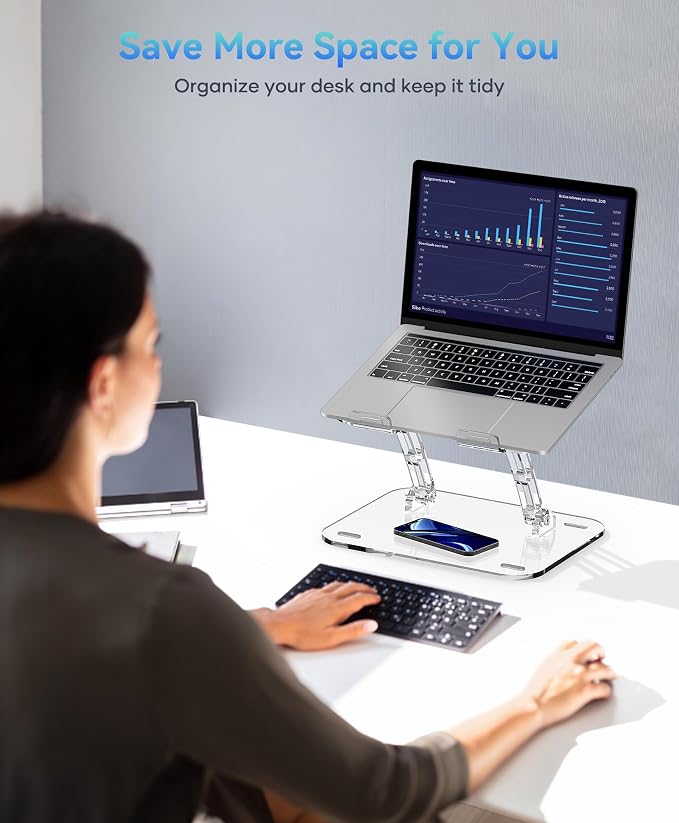 Adjustable Foldable Laptop Stand, Portable Ergonomic Computer Stand - Image 8