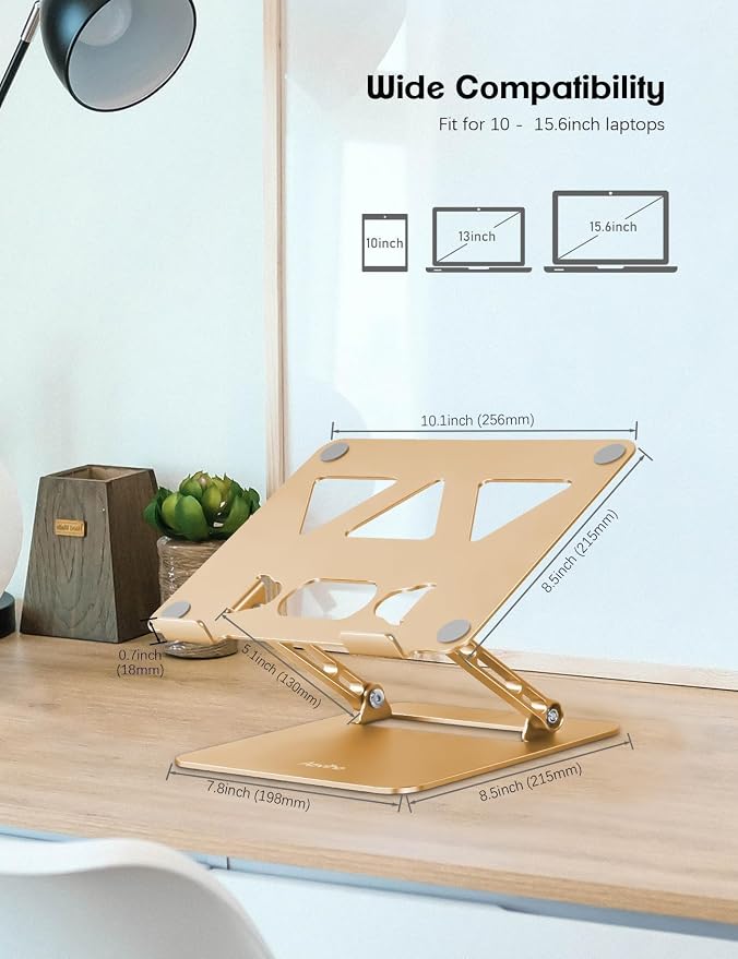 Adjustable Laptop Stand for Desk, Portable Laptop Stand Holder and Riser - Image 5
