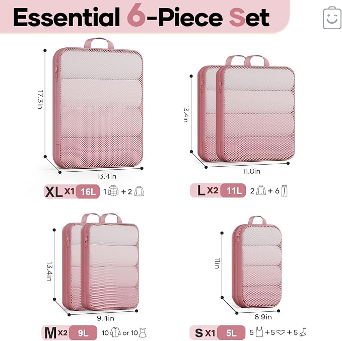 Veken 6/9/11 Set Compression Packing Cubes - Image 2