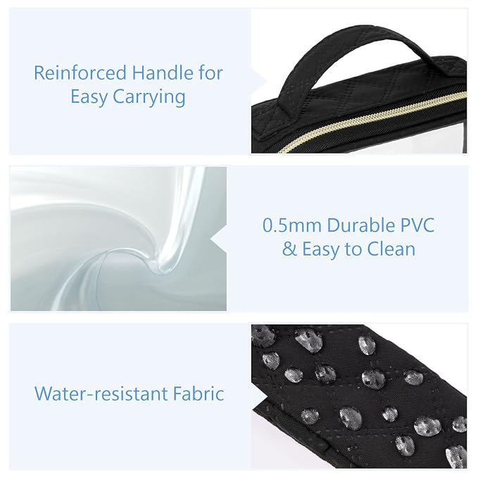 PACKISM TSA Approved Toiletry Bag, 3 Pack Clear Makeup Bags - Image 4