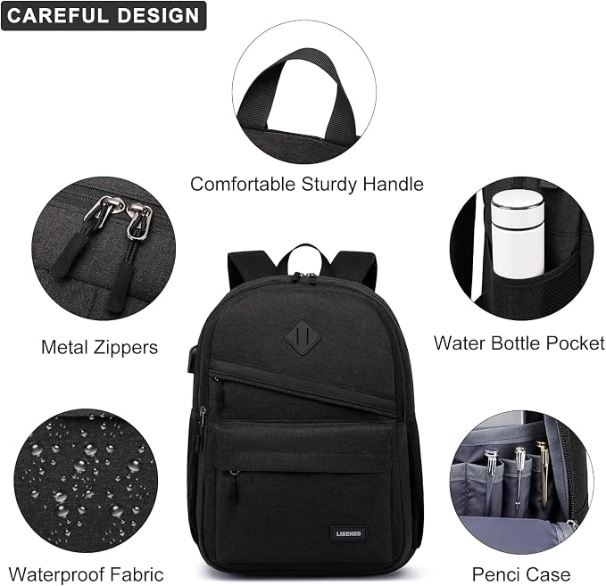 School Backpack for Teens Boys, 15.6 Inch Laptop Backpack - Image 4