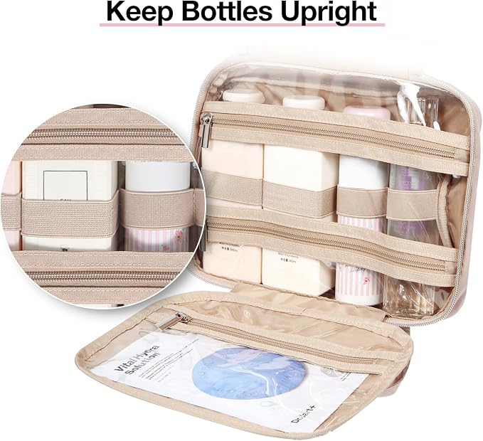 BAGSMART Toiletry Bag Hanging Travel Makeup Organizer - Image 4