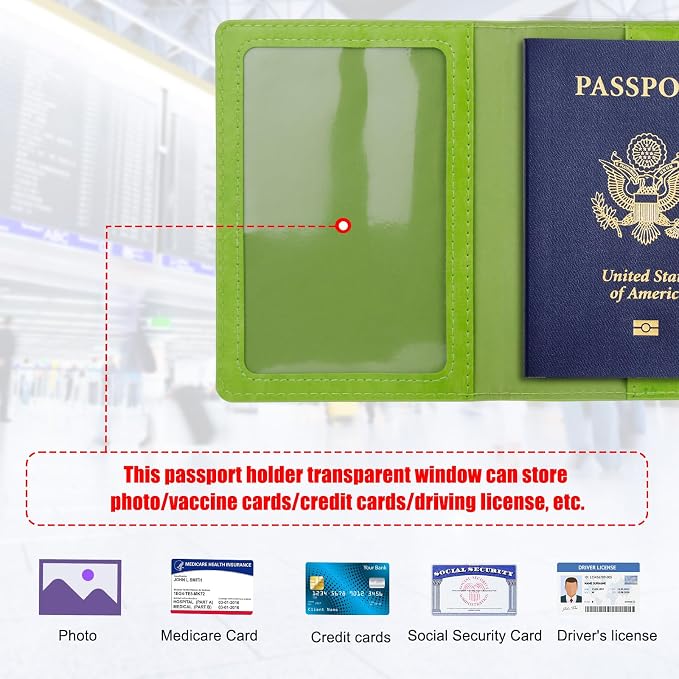 TIGARI Passport Holder for Travel Women Men, PU Leather Passport Wallet Cover - Image 2