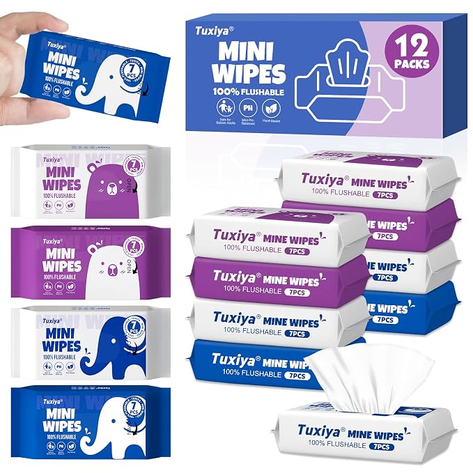 12 PackTravel Flushable Wipes by Unknown