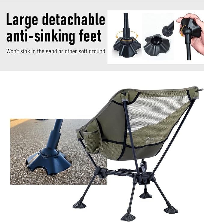 iClimb Ultralight Compact Camping Folding Beach Chair - Image 4