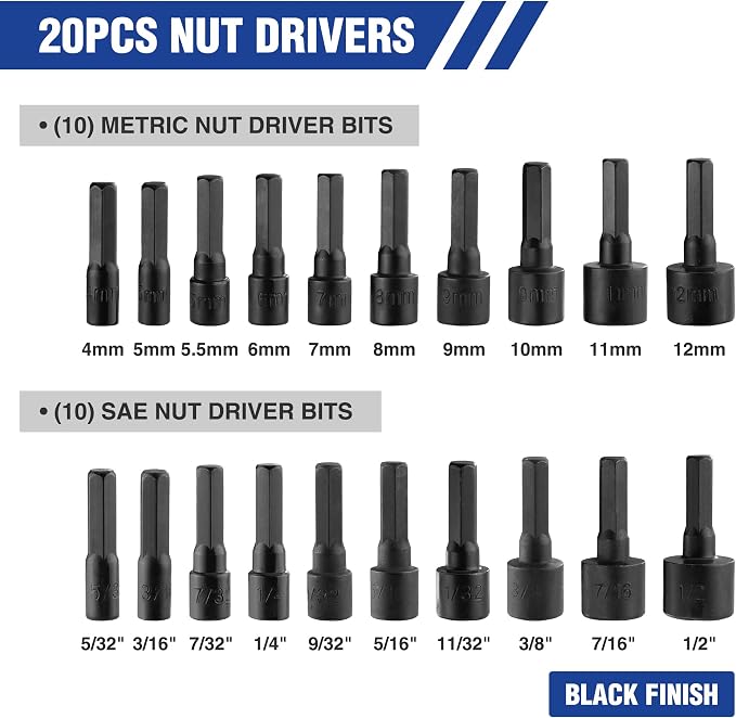 WORKPRO 61PC Magnetic Screwdriver Bits & Nut Driver Set - Image 2