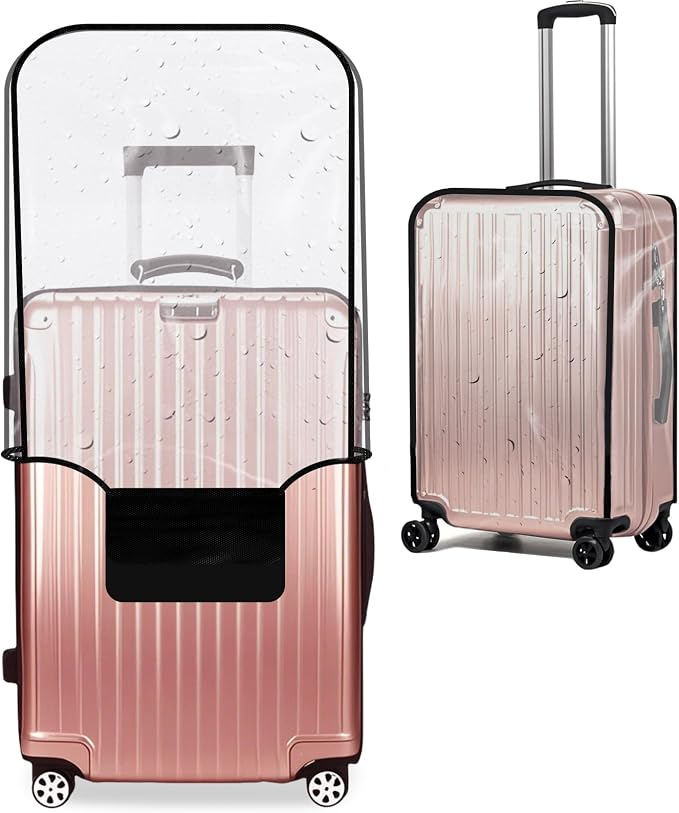 30-inch Luggage Cover Protector Clear PVC Waterproof Suitcase Covers, Travel by WelcomeToJZRSuitcase