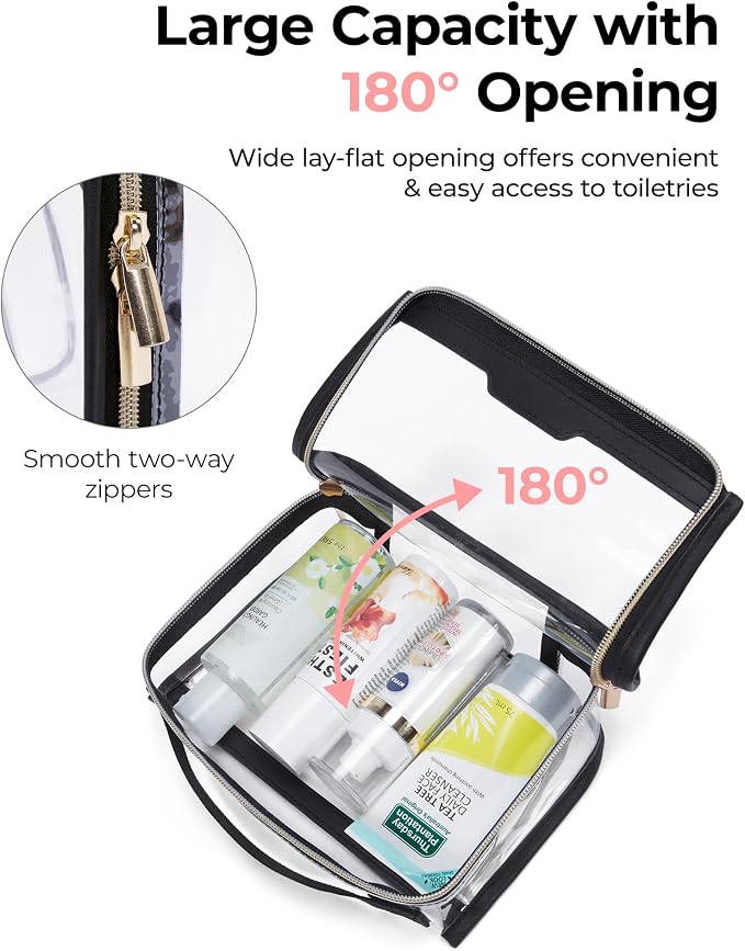 BAGSMART TSA Approved Toiletry Bag, Makeup Cosmetic Pouch Bag - Image 4