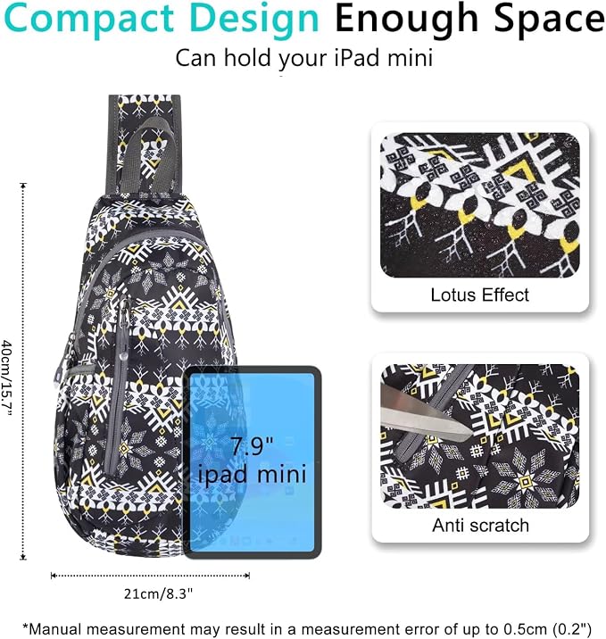 TITECOUGO Small Sling Bag, Lightweight Crossbody Backpack - Image 4