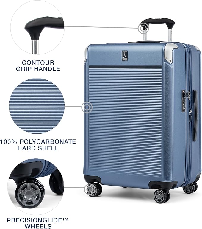 Travelpro Platinum Elite Hardside Expandable Checked Luggage, 8 Wheel Spinner - Image 3