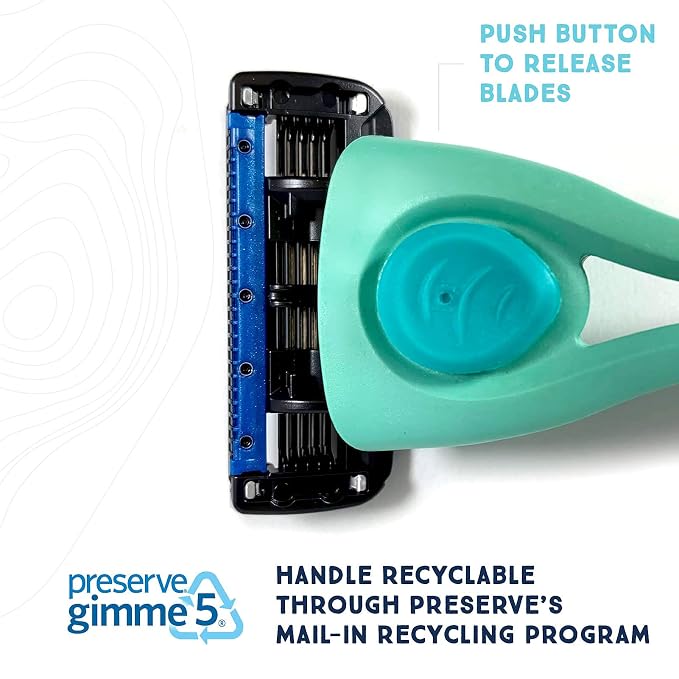Preserve Shave 5 Five Blade Refillable Razor, Made from Recycled Materials - Image 4