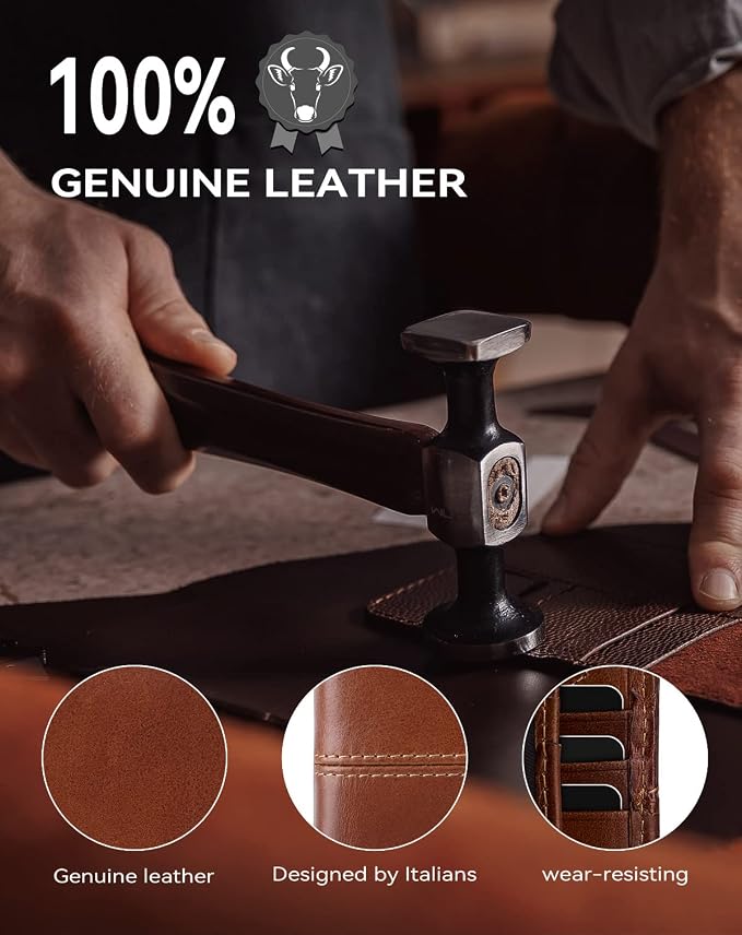 Swallowmall Mens Wallet Rfid Blocking Genuine Leather Bifold Wallets - Image 5