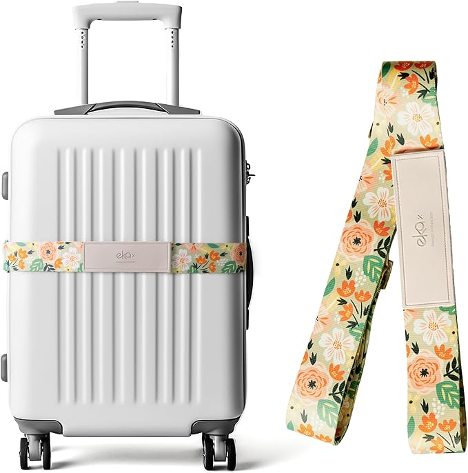 Luggage Straps for Suitcases, Adjustable Luggage Elastic Belt, Travel by EKAX