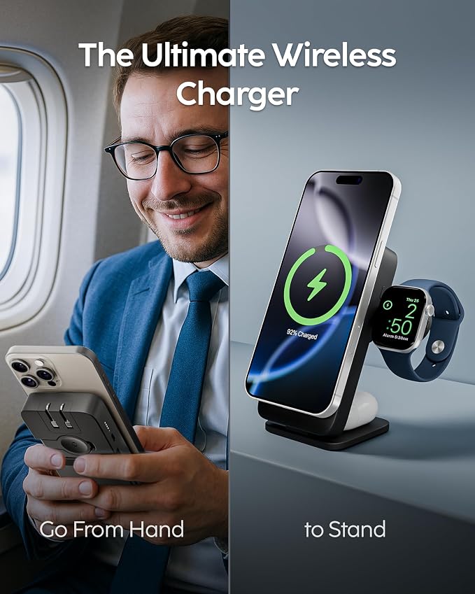 myCharge EcoHub 3 in 1 Apple Charging Station & Magsafe Battery Pack | Wireless - Image 2