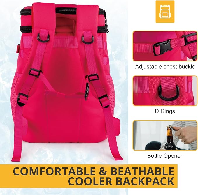 Tactical Backpack Cooler, Soft Lightweight Leakproof Cooler Backpack, Insulated - Image 7