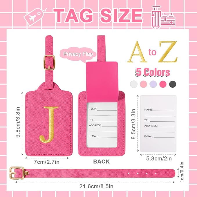 Personalized Initial Cute Luggage Tags - Image 2