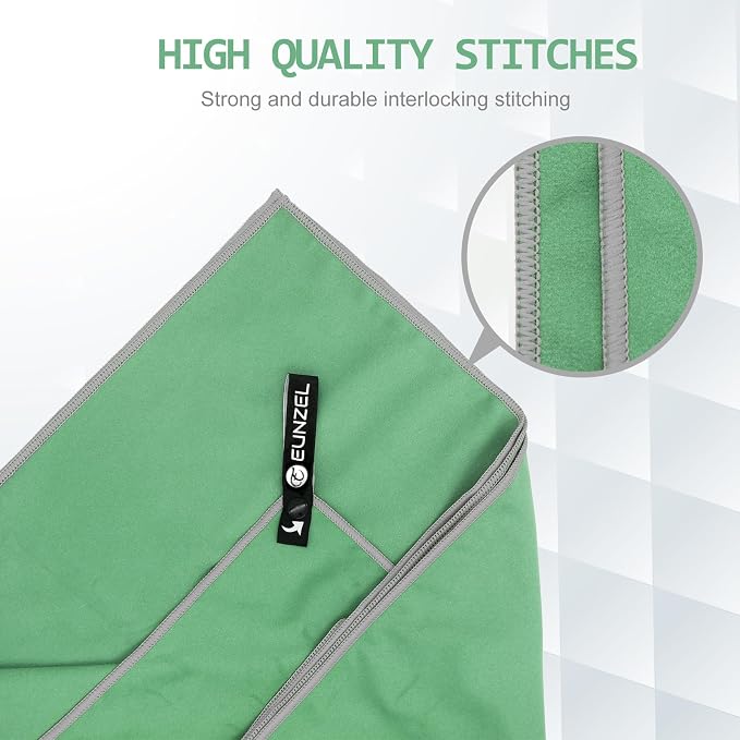 Eunzel Quick Dry Camping Towel, Microfiber Travel Towel 3 Size at 1 Pack - Image 3