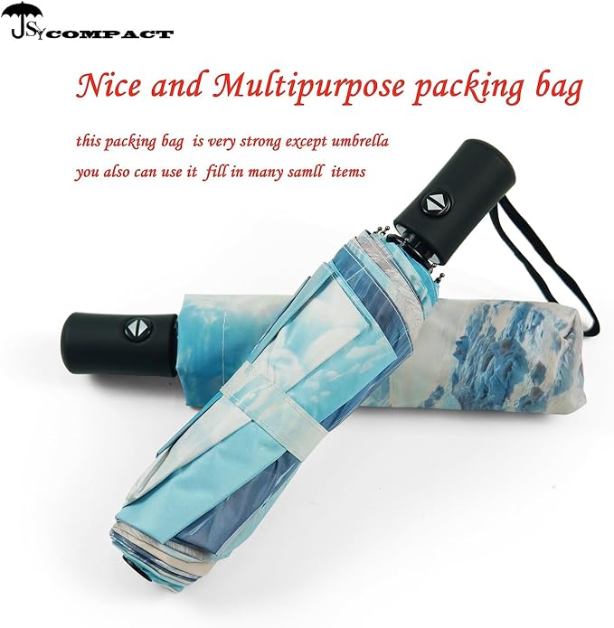 SY COMPACT Travel Umbrella Windproof Automatic Umbrellas Small Compact UV Sun - Image 5