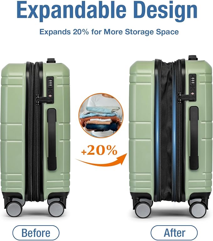 KYME Carry On Luggage 22x14x9 Airline Approved - Image 2