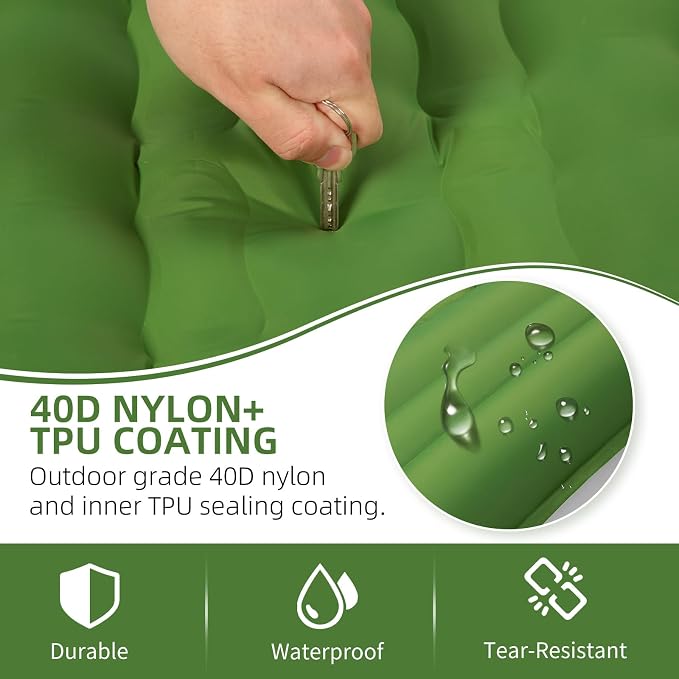 Camping Sleeping Pad, Extra Thick 5 Inch Camping Mat - Image 3