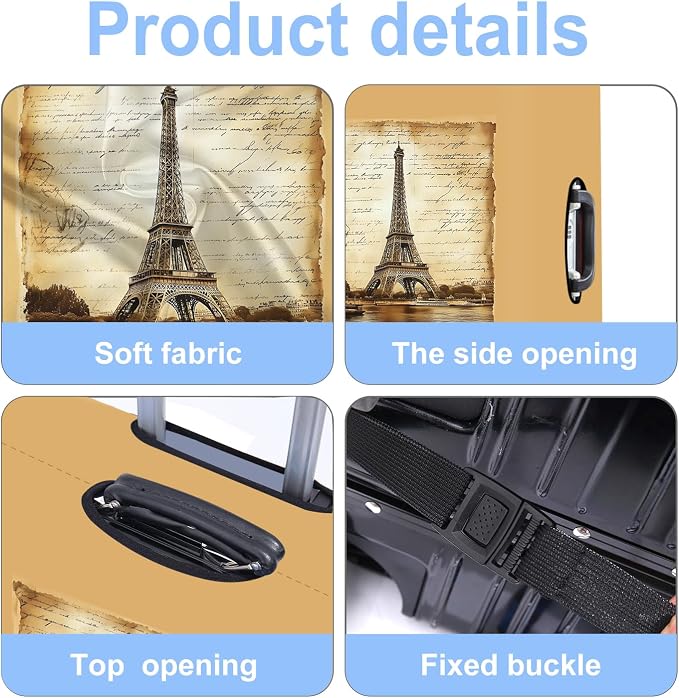 Luggage Cover Washable Suitcase Protector Anti-scratch Suitcase cover Fits - Image 3