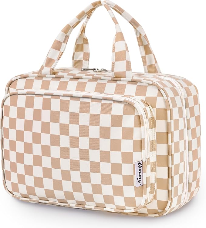 Travel Toiletry Bag for Women Large Hanging Makeup Bag Organizer Toiletries Bag by Narwey